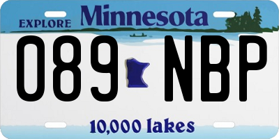 MN license plate 089NBP