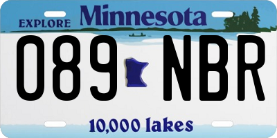 MN license plate 089NBR