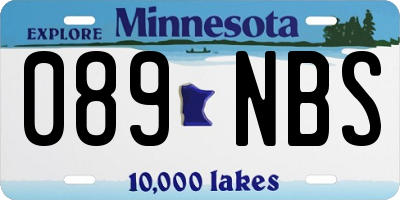 MN license plate 089NBS