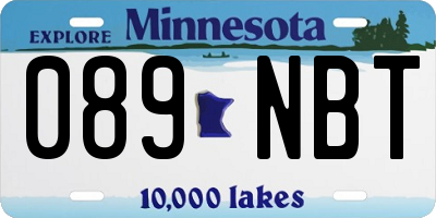 MN license plate 089NBT