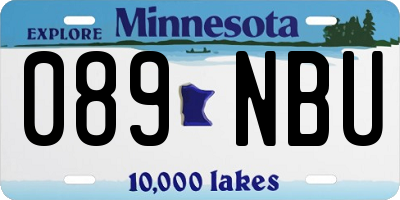 MN license plate 089NBU