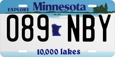 MN license plate 089NBY