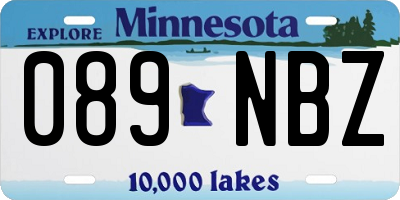 MN license plate 089NBZ