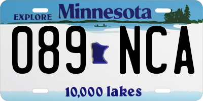 MN license plate 089NCA