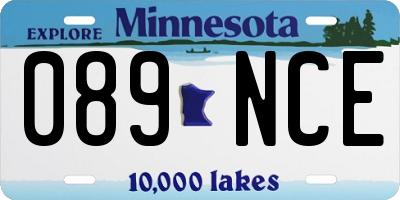 MN license plate 089NCE