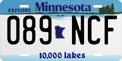 MN license plate 089NCF