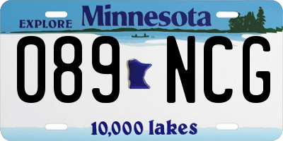 MN license plate 089NCG