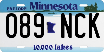 MN license plate 089NCK