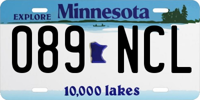 MN license plate 089NCL