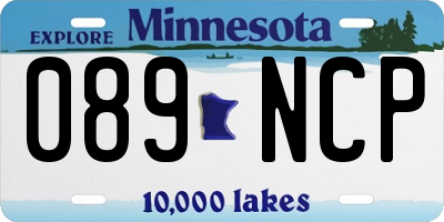 MN license plate 089NCP