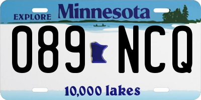 MN license plate 089NCQ
