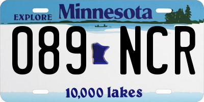 MN license plate 089NCR