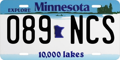 MN license plate 089NCS