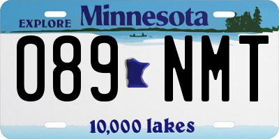 MN license plate 089NMT