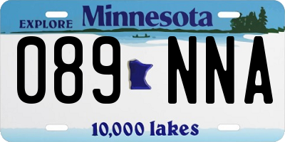 MN license plate 089NNA