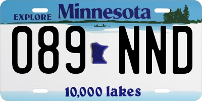 MN license plate 089NND
