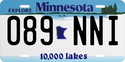 MN license plate 089NNI