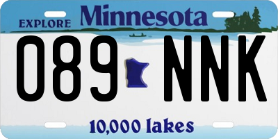 MN license plate 089NNK