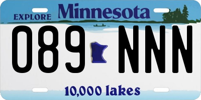 MN license plate 089NNN
