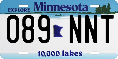 MN license plate 089NNT