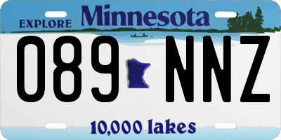 MN license plate 089NNZ