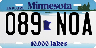MN license plate 089NOA