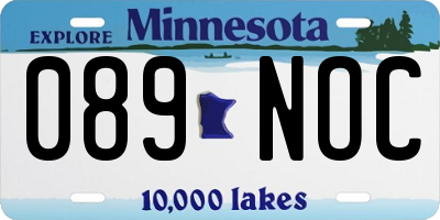MN license plate 089NOC