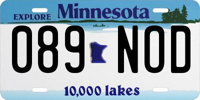 MN license plate 089NOD