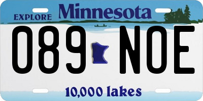 MN license plate 089NOE