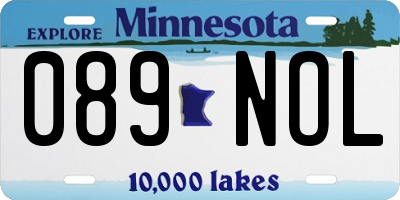 MN license plate 089NOL
