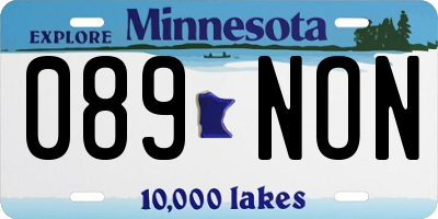 MN license plate 089NON