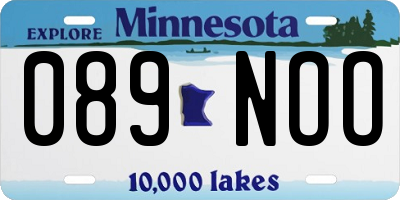 MN license plate 089NOO