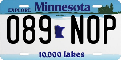 MN license plate 089NOP
