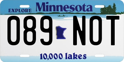 MN license plate 089NOT