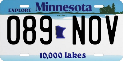 MN license plate 089NOV