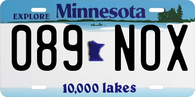 MN license plate 089NOX