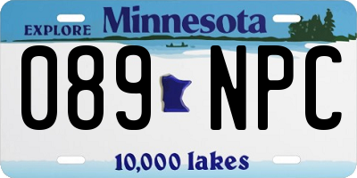 MN license plate 089NPC