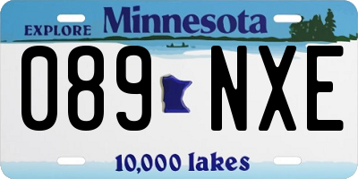 MN license plate 089NXE