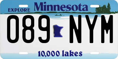 MN license plate 089NYM