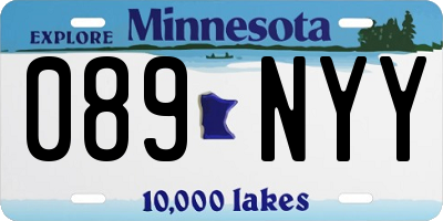 MN license plate 089NYY