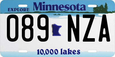 MN license plate 089NZA