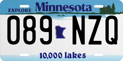 MN license plate 089NZQ