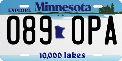 MN license plate 089OPA