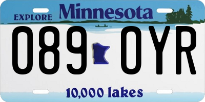 MN license plate 089OYR