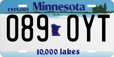 MN license plate 089OYT