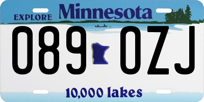 MN license plate 089OZJ