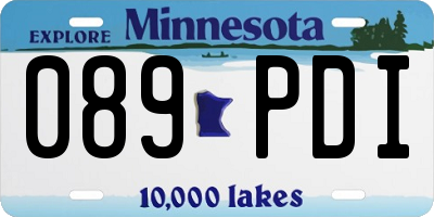 MN license plate 089PDI