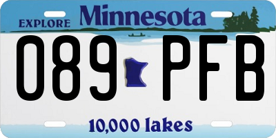 MN license plate 089PFB