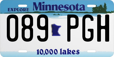 MN license plate 089PGH