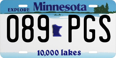 MN license plate 089PGS